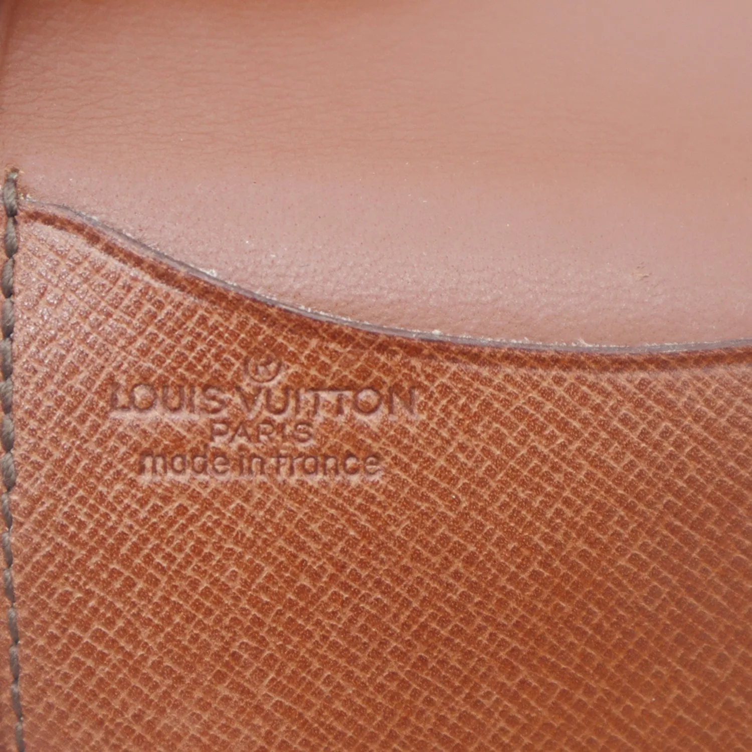LOUIS VUITTON Monogram Canvas Porte Monnaie Gousset Coin Purse Brown