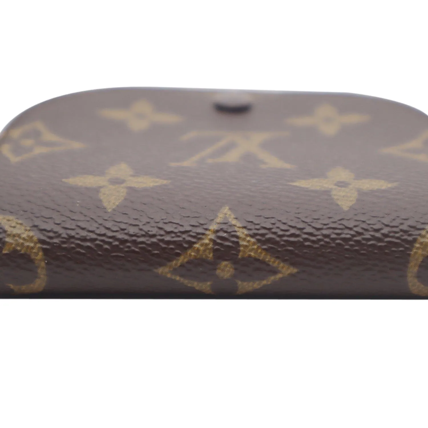 LOUIS VUITTON Monogram Canvas Porte Monnaie Gousset Coin Purse Brown