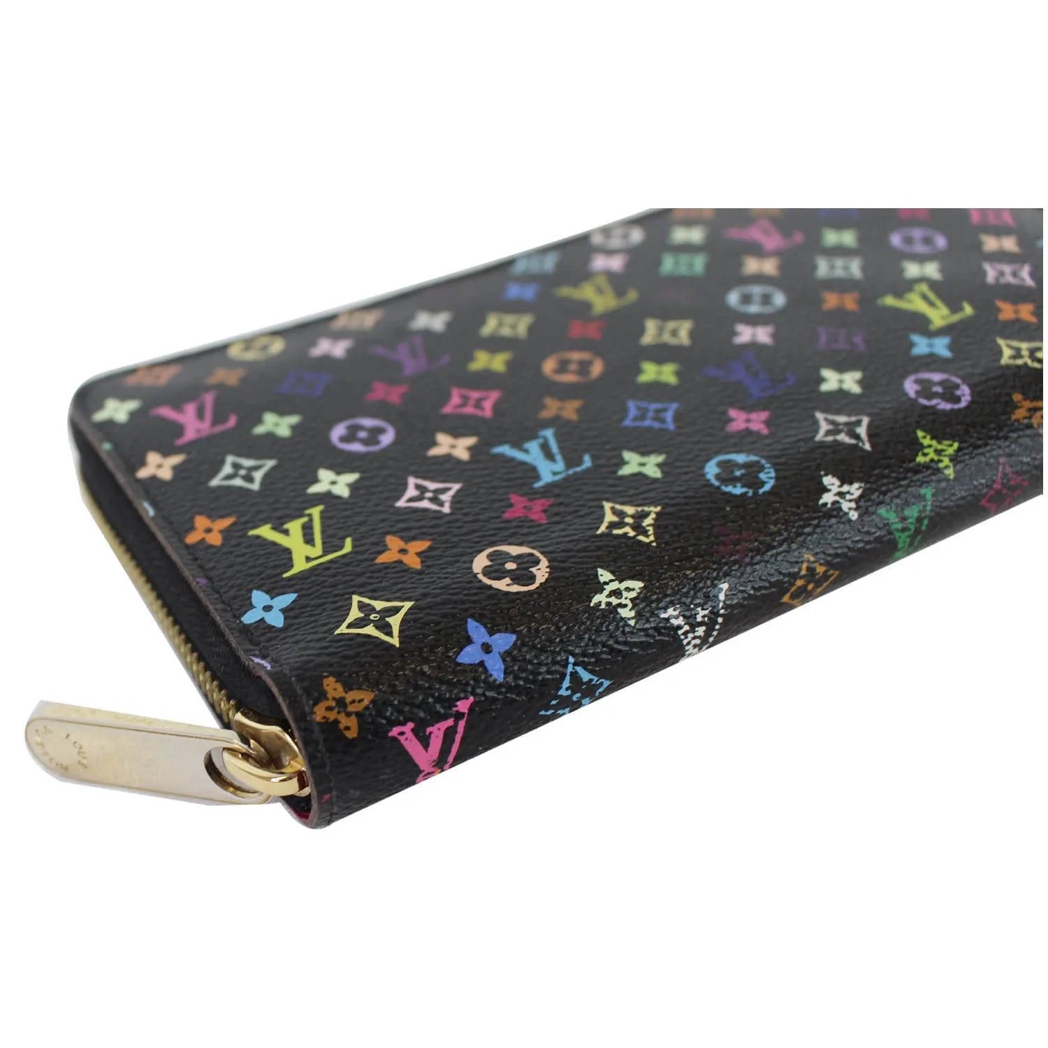 LOUIS VUITTON Multicolor Monogram Zippy Wallet Black