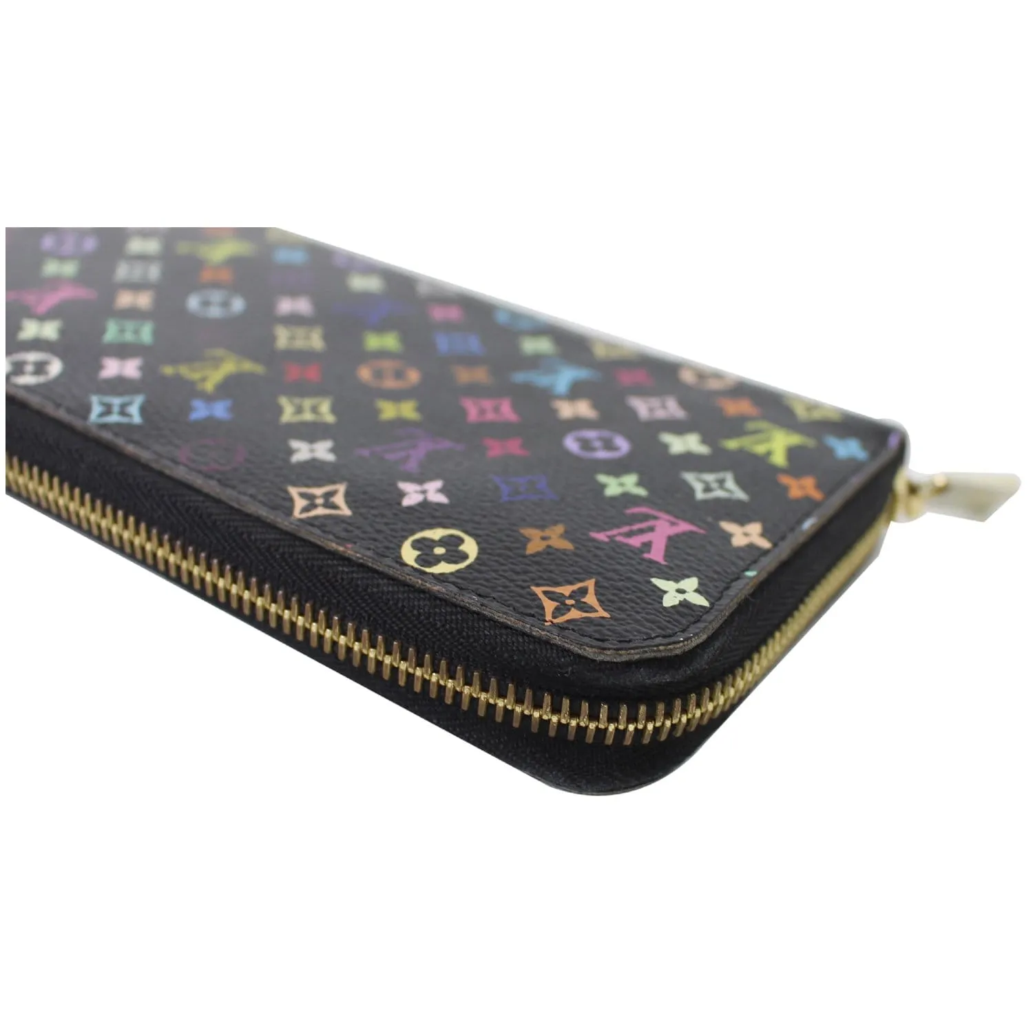 LOUIS VUITTON Multicolor Monogram Zippy Wallet Black