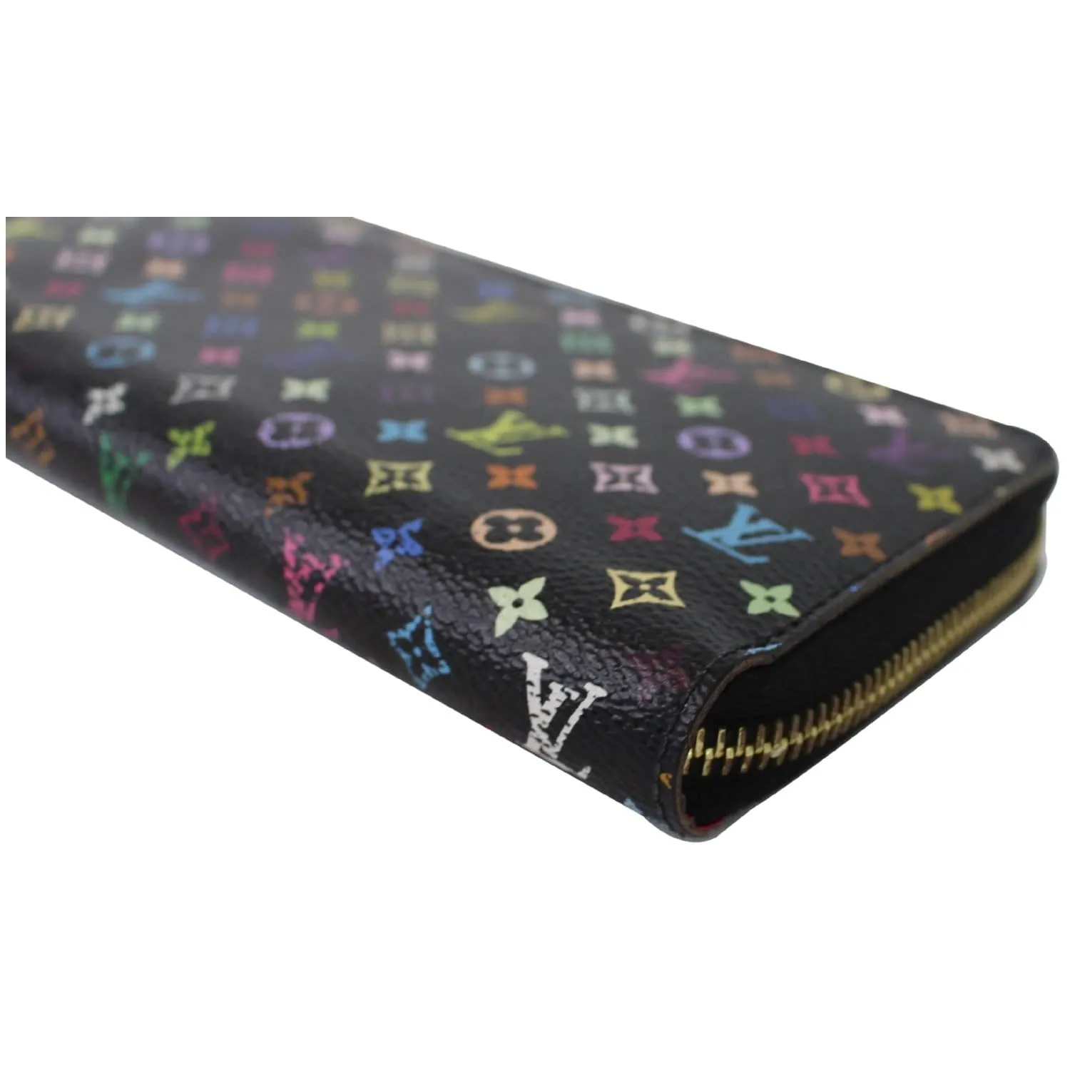 LOUIS VUITTON Multicolor Monogram Zippy Wallet Black