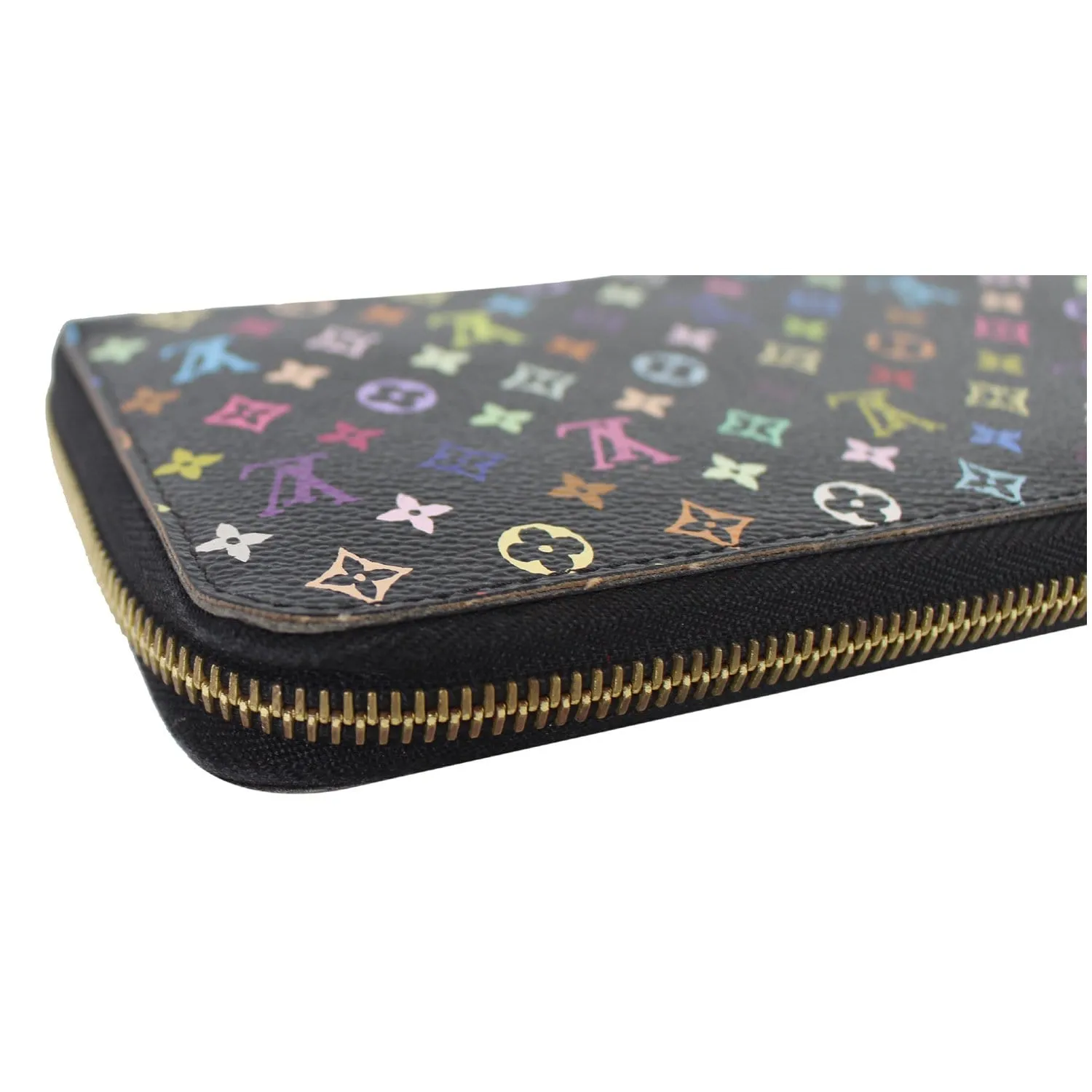 LOUIS VUITTON Multicolor Monogram Zippy Wallet Black