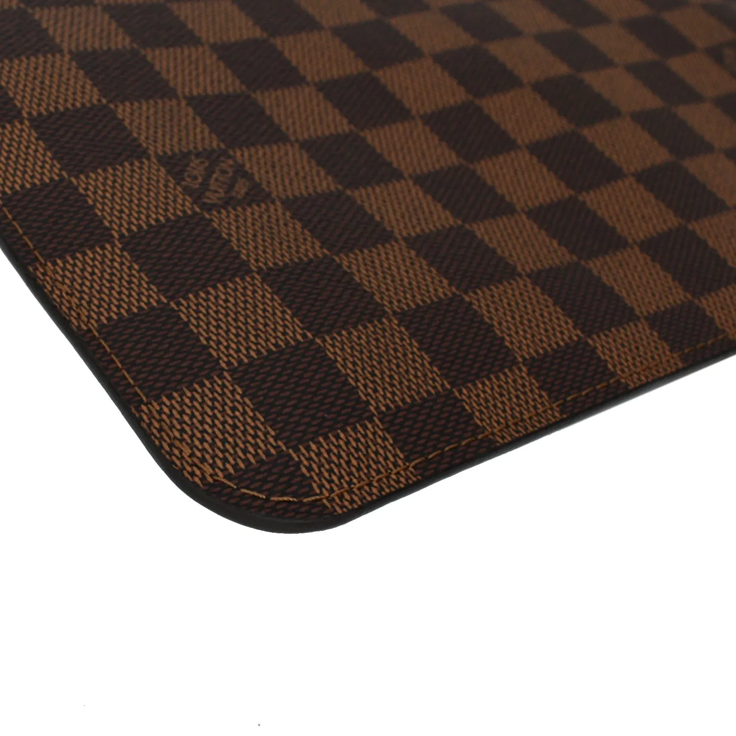 LOUIS VUITTON Neverfull MM Damier Ebene Pochette Wristlet Pouch Brown