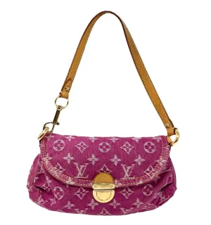 Louis Vuitton Pink Denim Shoulder Bag