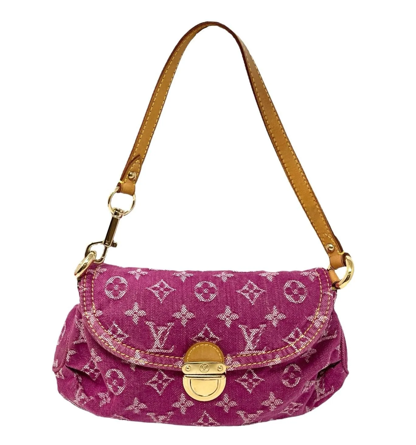 Louis Vuitton Pink Denim Shoulder Bag