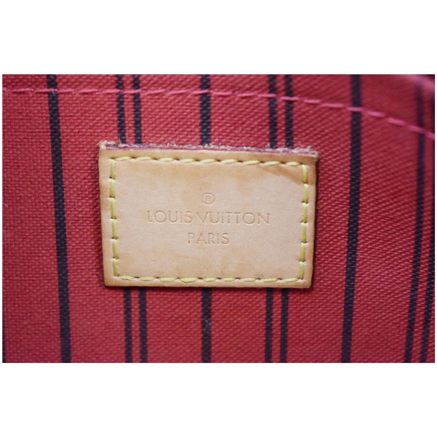 LOUIS VUITTON Pochette Wristlet Pouch Monogram Canvas Neverfull MM Brown