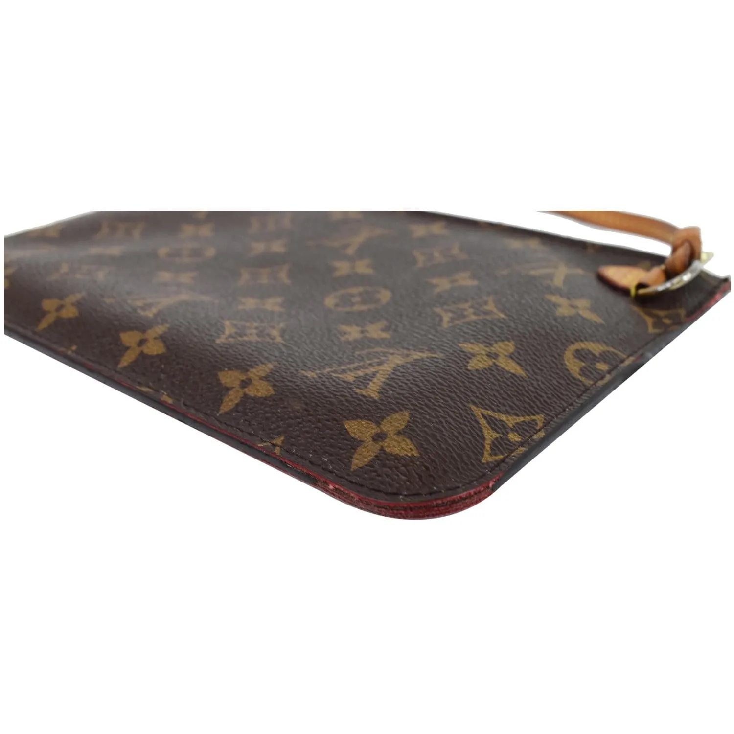 LOUIS VUITTON Pochette Wristlet Pouch Monogram Canvas Neverfull MM Brown