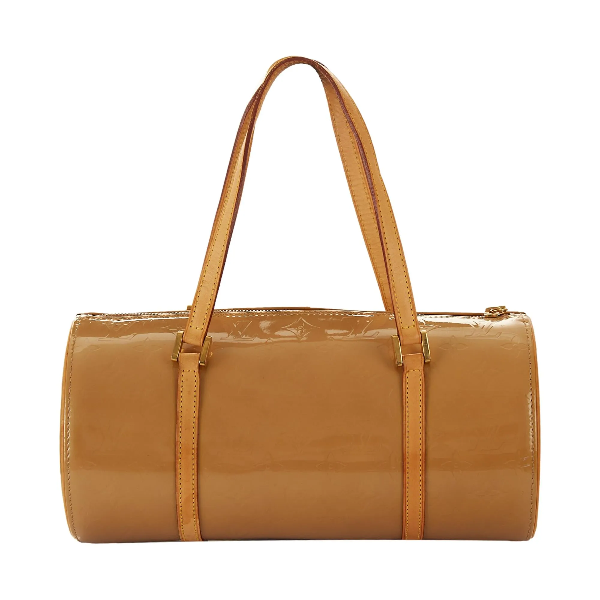 Louis Vuitton Tan Monogram Vernis Cylinder Bag
