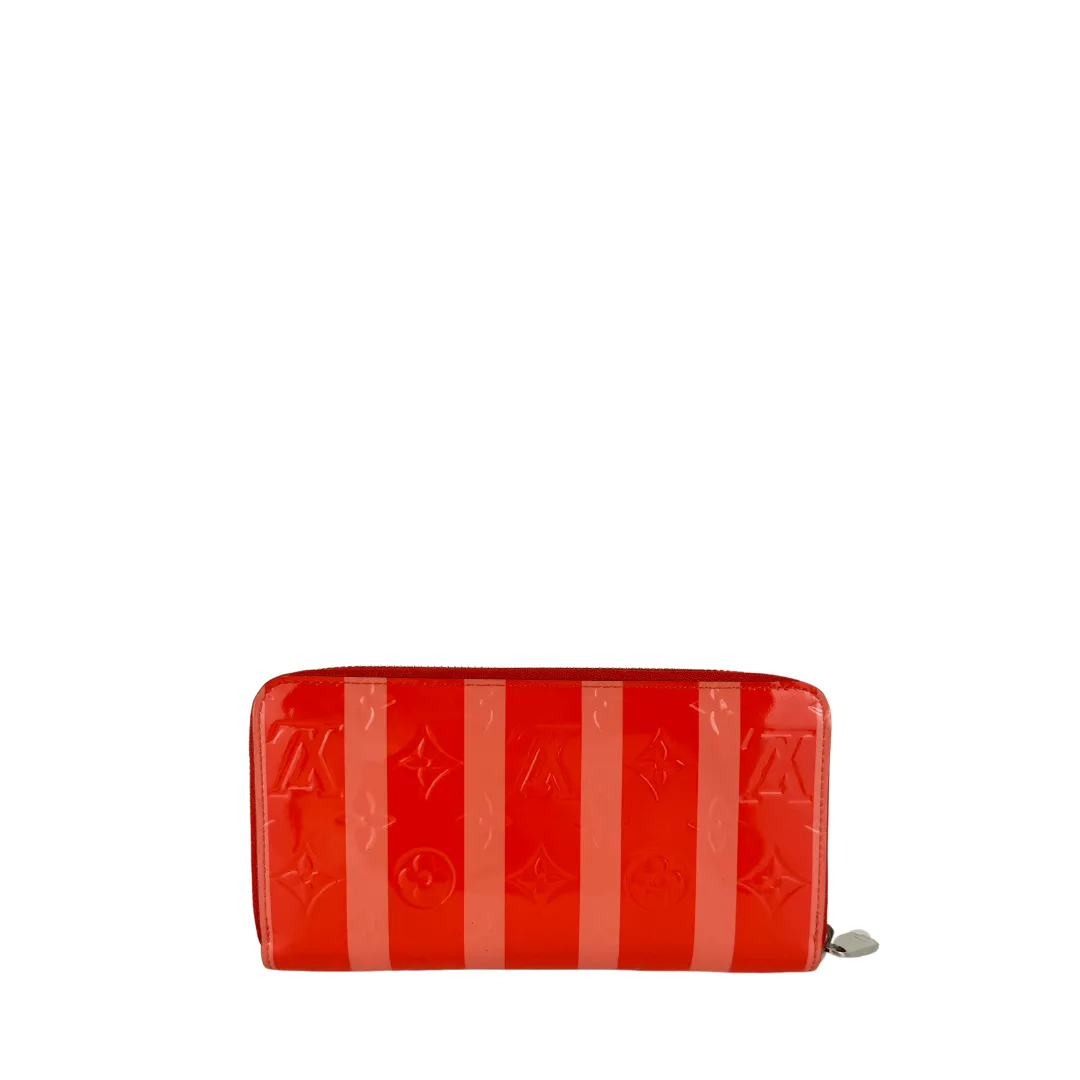 Louis Vuitton Vernis Rayures Poppy Zippy Wallet