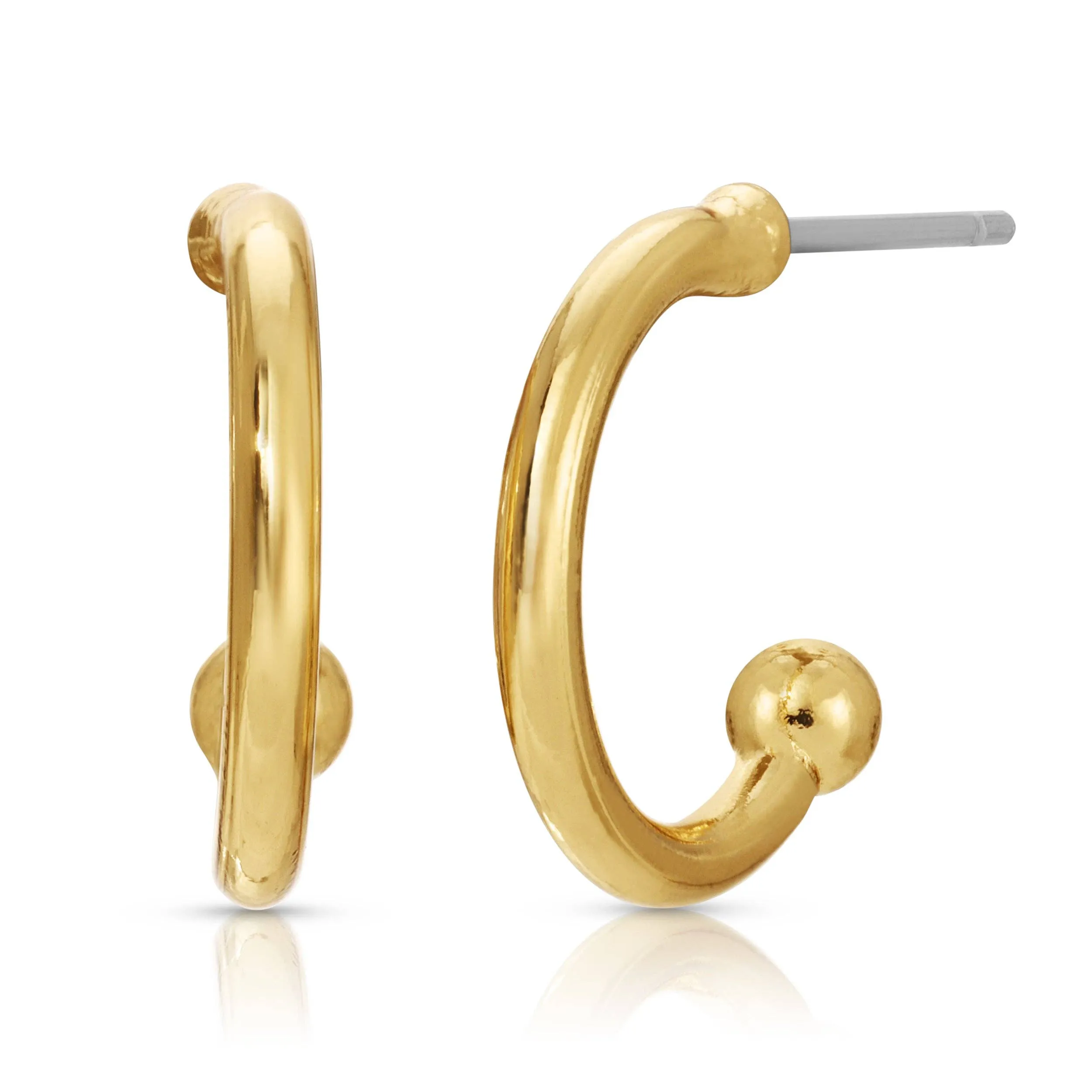 Lucky Feather Hoop Earrings - Star