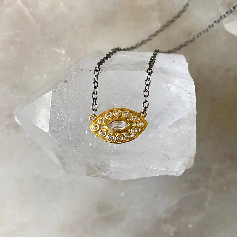 Maia Golden Protective Eye Necklace