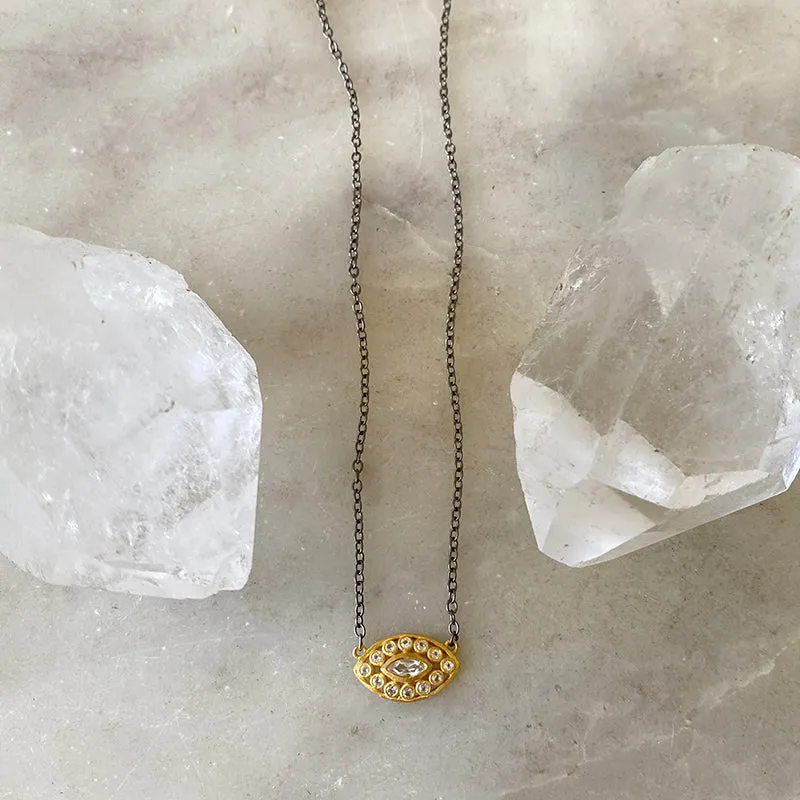Maia Golden Protective Eye Necklace