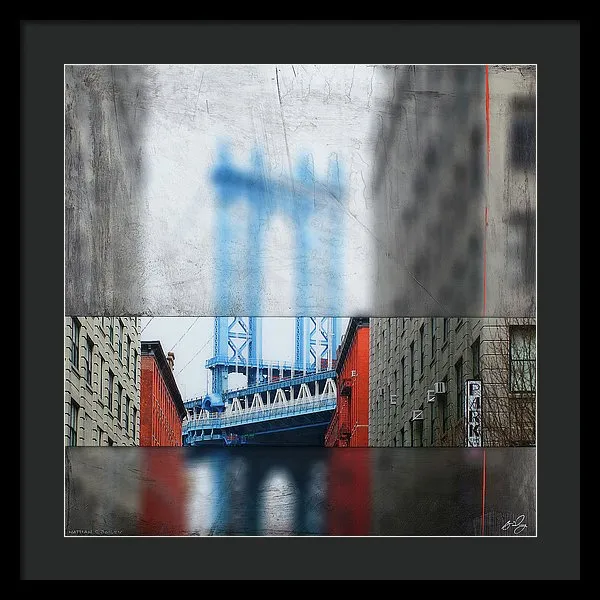 Manhattan Blur - Framed Print