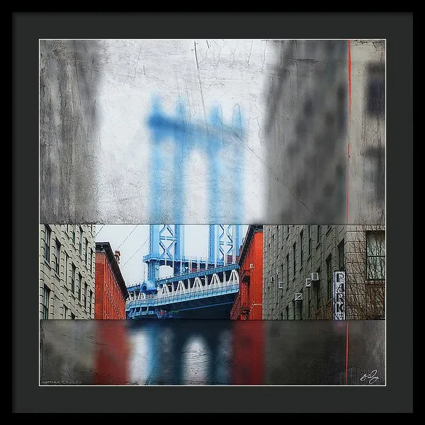 Manhattan Blur - Framed Print