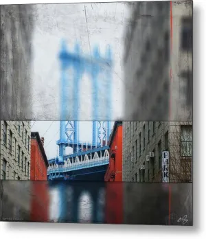 Manhattan Blur - Metal Print