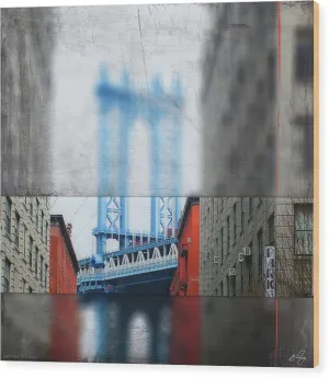 Manhattan Blur - Wood Print