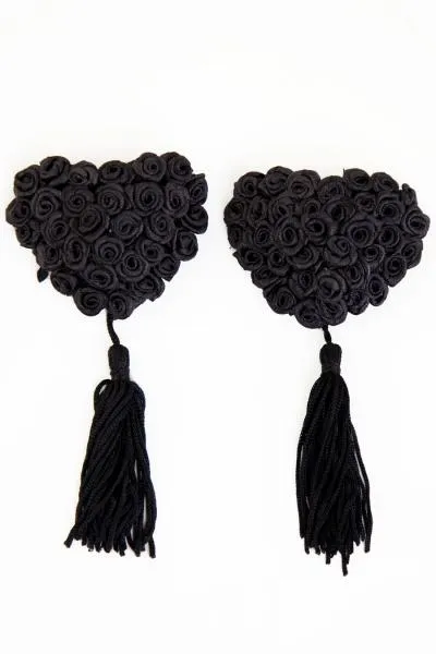 Matilde Rose Nipple Tassels - Black