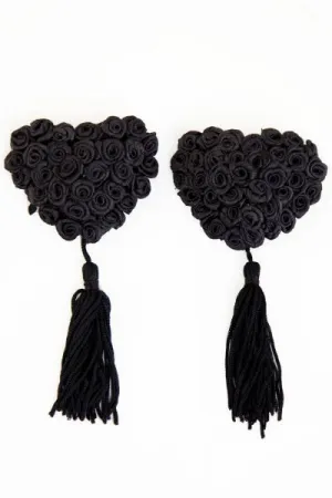 Matilde Rose Nipple Tassels - Black