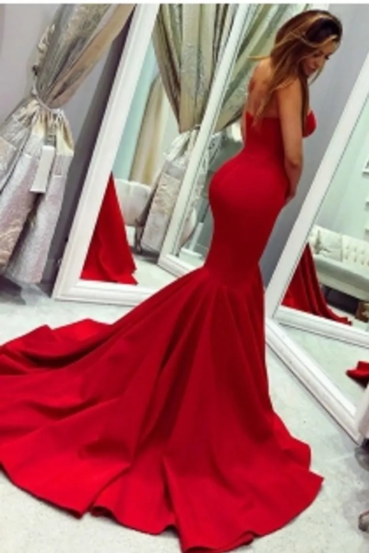 Mermaid Sweetheart Prom Dress Floor Length Long Evening Dress