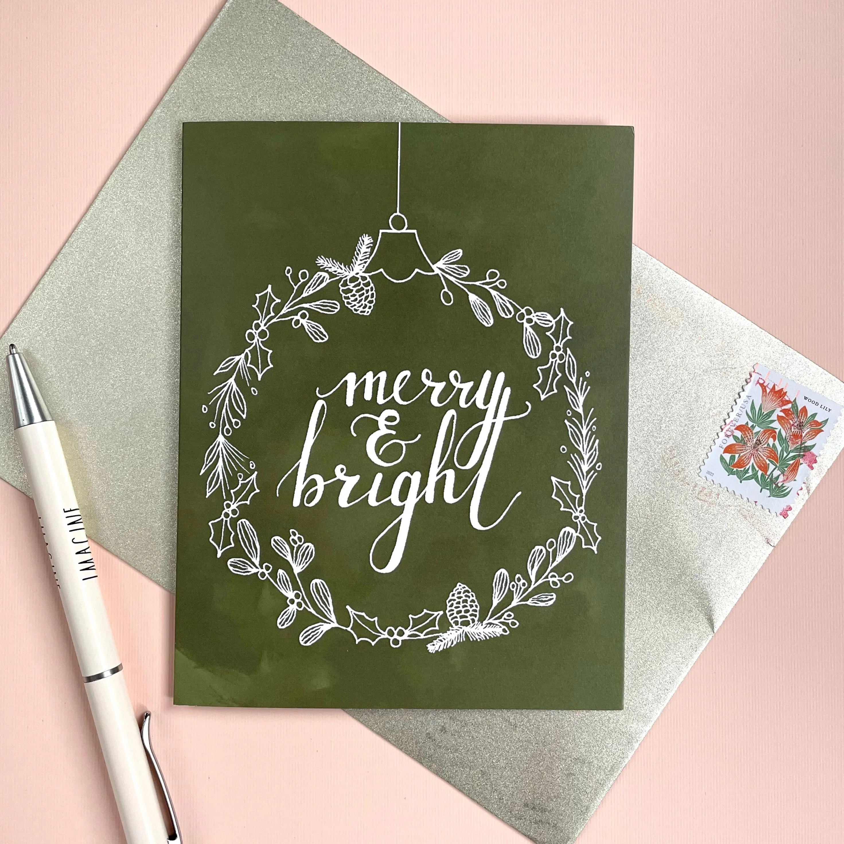 Merry & Bright Ornament Card