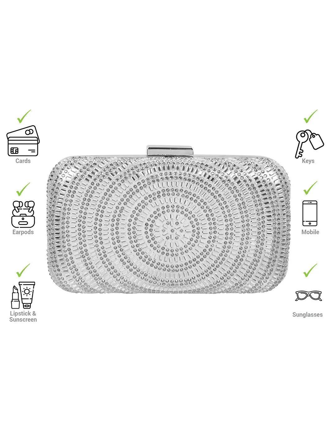 Metro Embellished Box Clutch