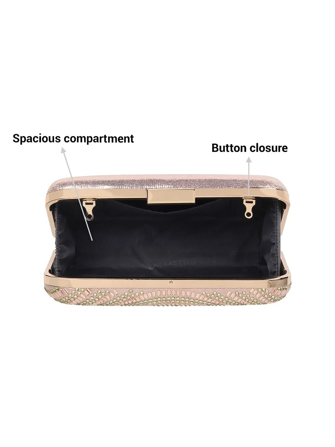 Metro Embellished Box Clutch