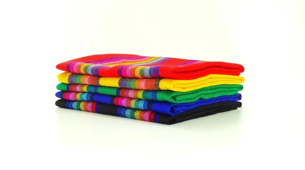 Mexican Fabric in Primary Rainbow Stripes (5 ½-Yard Bundle)
