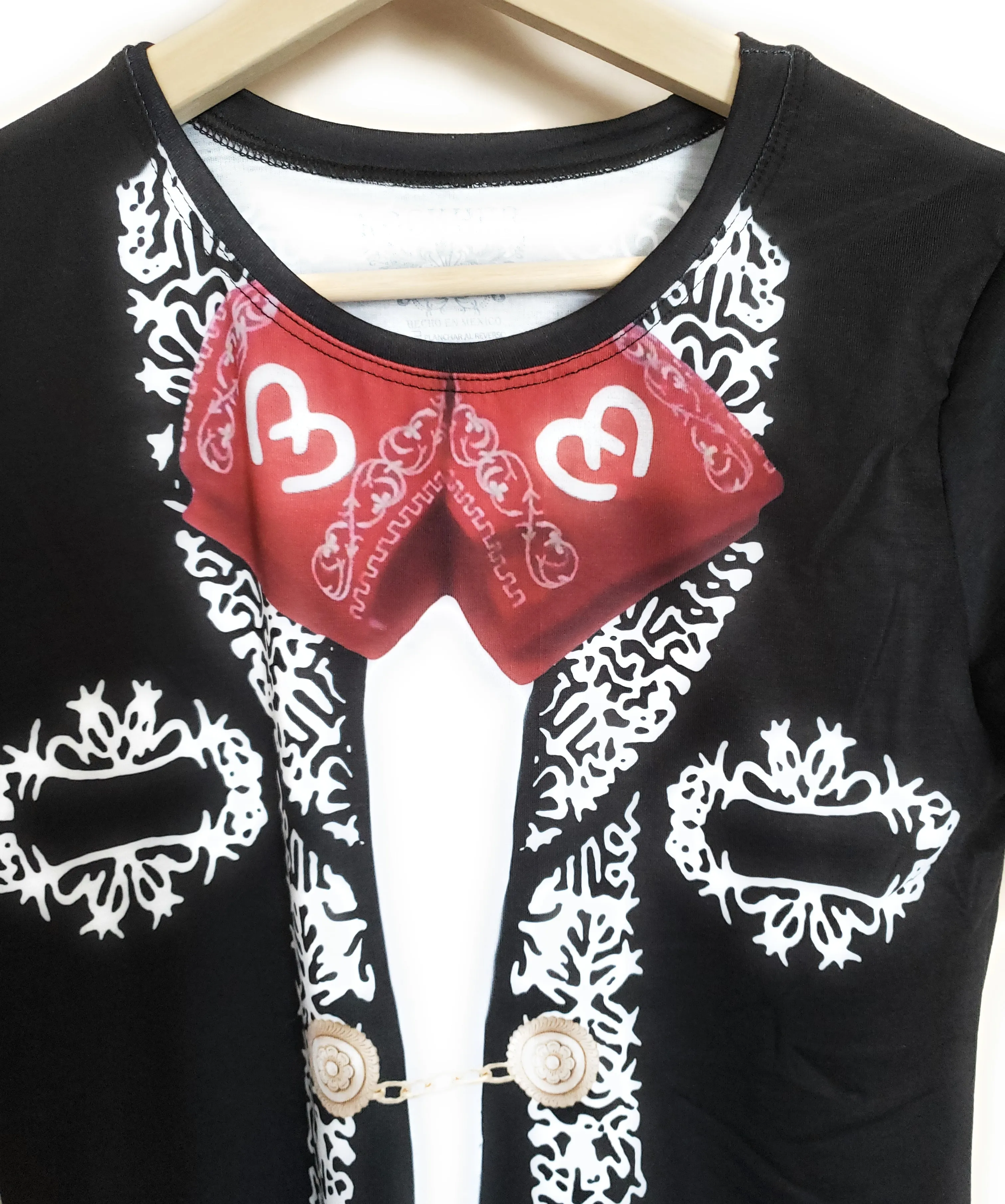 Mexican Women's T-Shirt Mariachi Costume Charro Suit