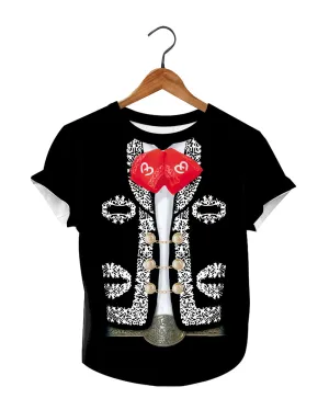 Mexican Women's T-Shirt Mariachi Costume Charro Suit