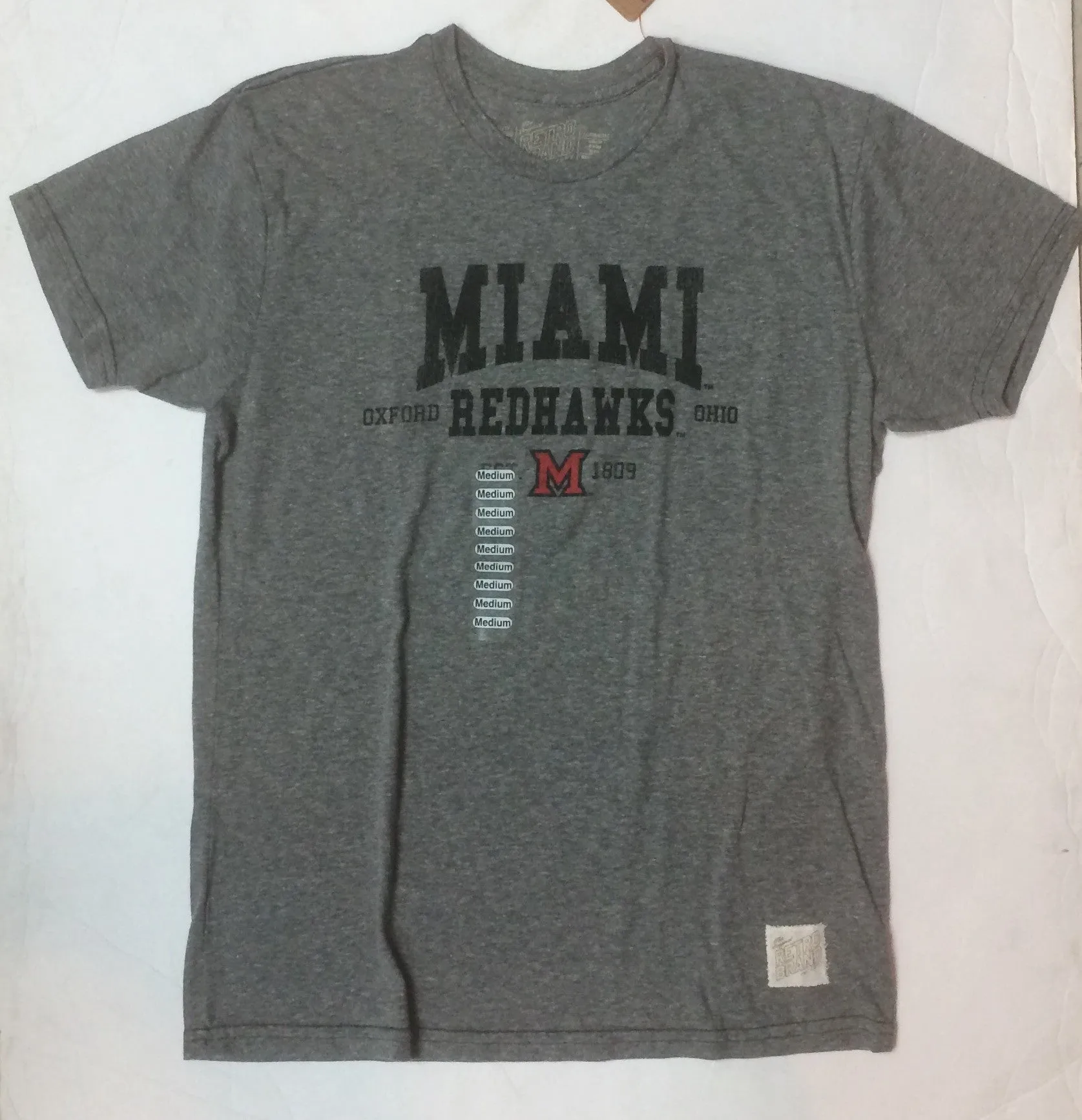 Miami RedHawks Retro Brand Tri Blend Adult Shirt