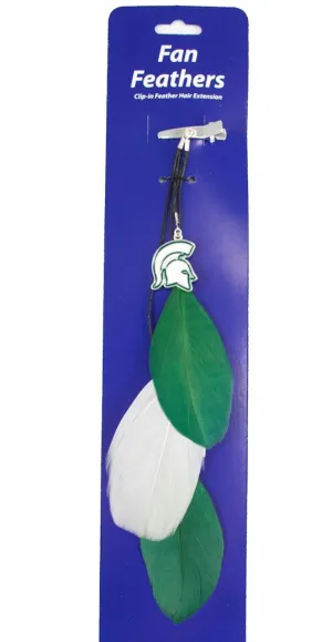 Michigan State Spartans Team Color Feather Hair Clip CO