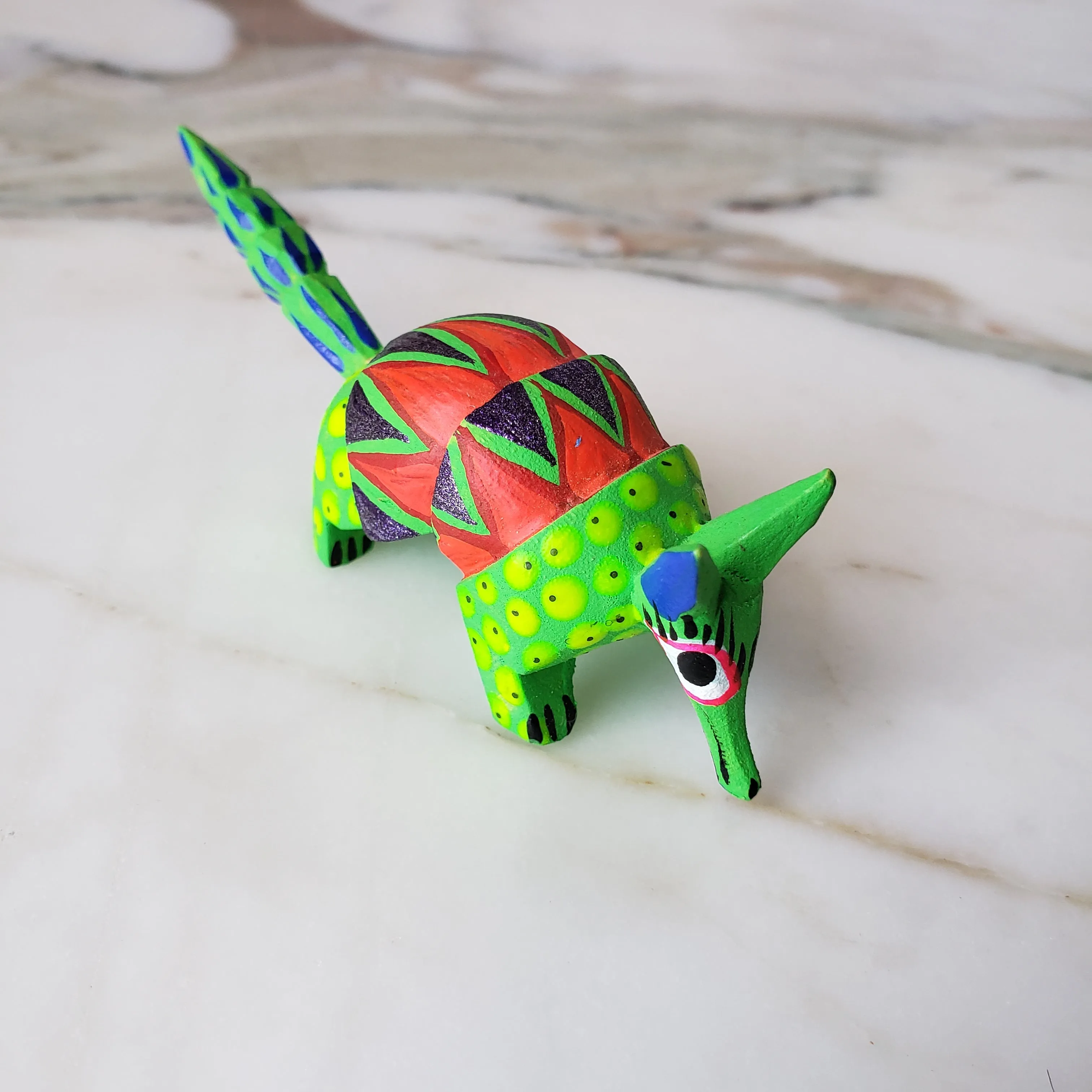 Mini Armadillo Alebrije from Oaxaca Mexico