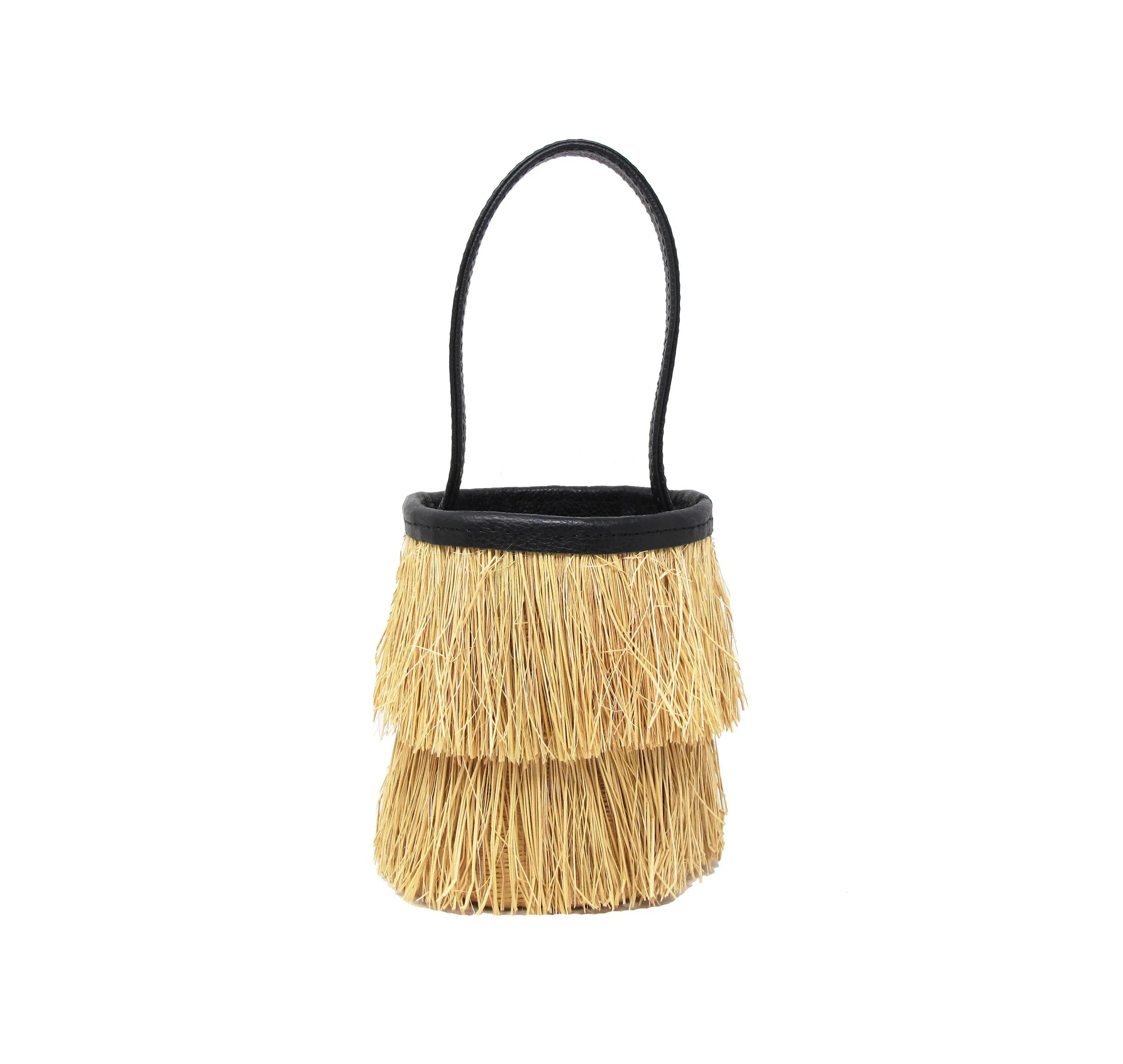 MINI FRAYED BUCKET BASKET