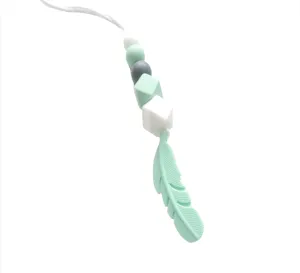 Mint Feather Boho Necklace