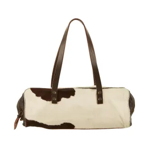 Miu Miu White Cow Print Shoulder Bag