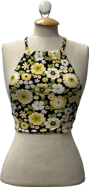 Motelrocks Multicoloured Jica Crop Top In Retro Floral UK S