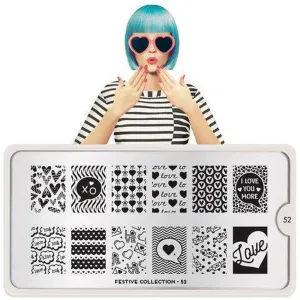 Moyou London Stamping Plate - Festive 52