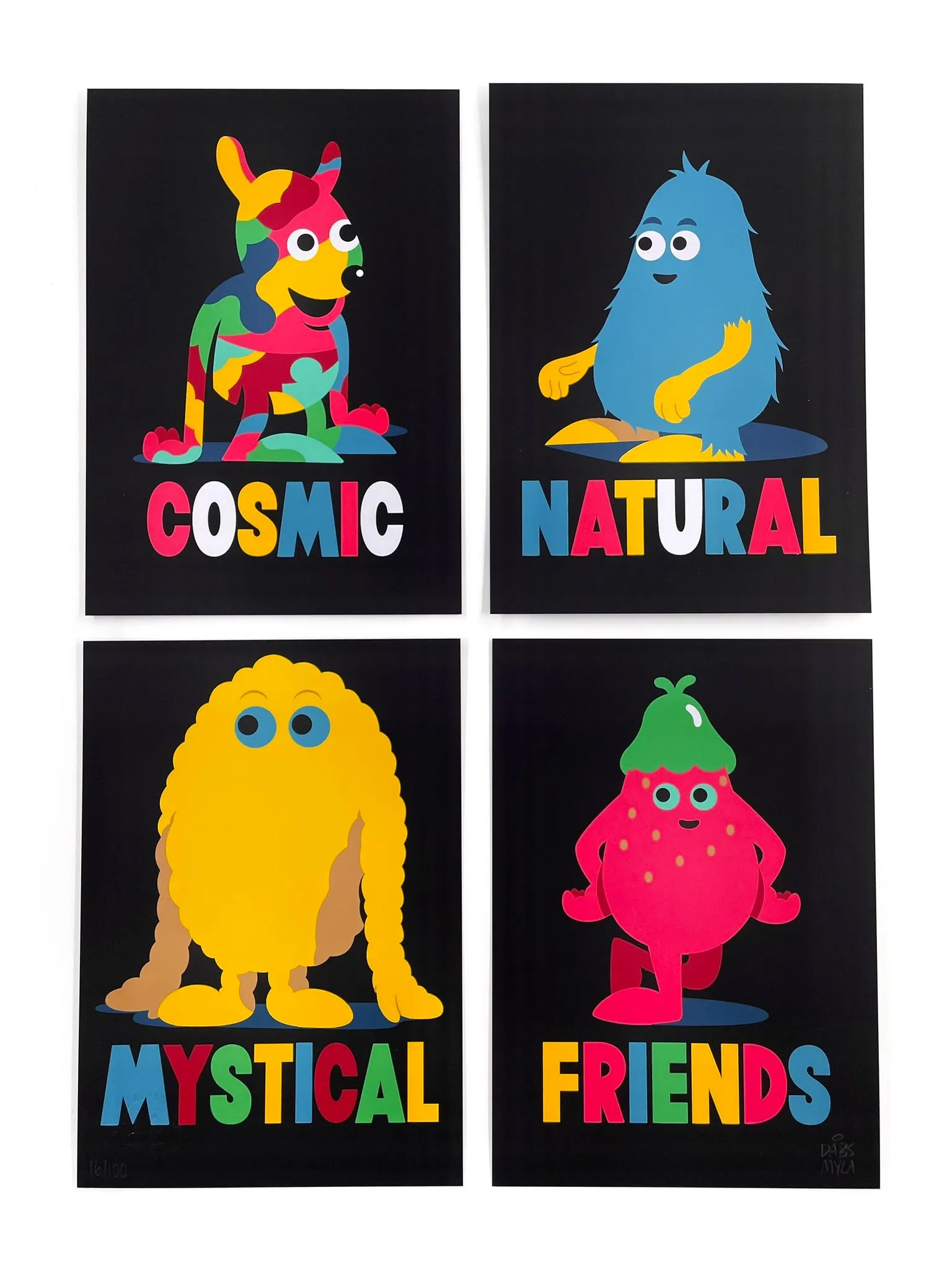 Mystical Natural Cosmic Friends (Set of 4 Prints)