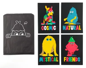 Mystical Natural Cosmic Friends (Set of 4 Prints)
