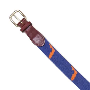 NEEDLEPOINT AND LEATHER BELT