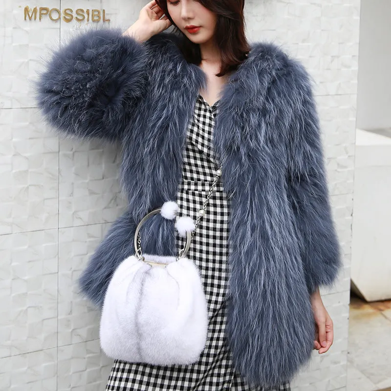 New Arrivals Real Mink Fur Handbags Women Fashion Fur Shoulder Bags Spring Bags Genuine Fur 8843