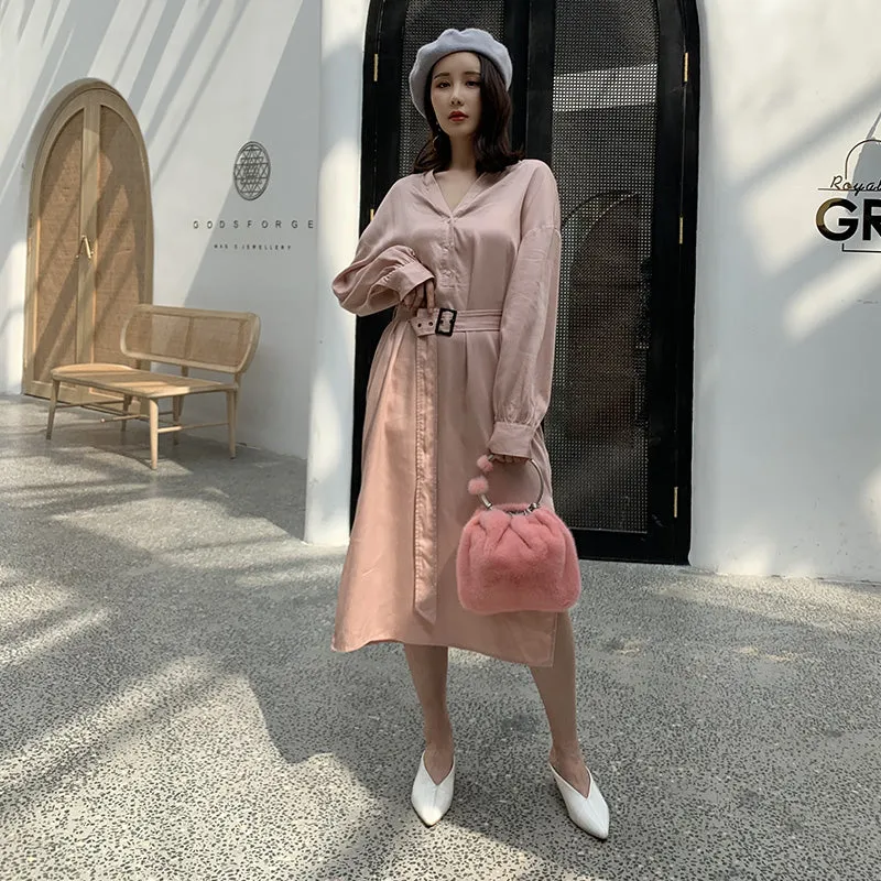 New Arrivals Real Mink Fur Handbags Women Fashion Fur Shoulder Bags Spring Bags Genuine Fur 8843