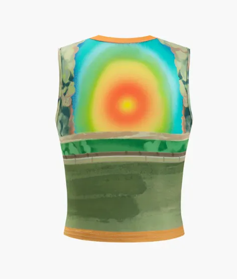 NEW Micas Retro Statue Print Tank Top, Sz L