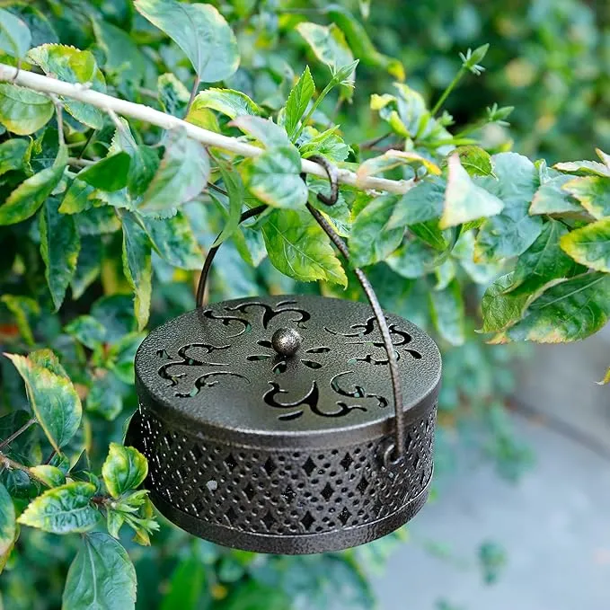 NEW Retails $60, Retro Portable Mosquito Coil Holder for Home and Camping (Bronze)