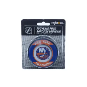 New York Islanders Inglasco NHL Retro Logo Hockey Puck