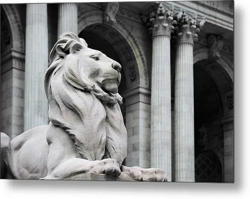 New York Lion - Metal Print
