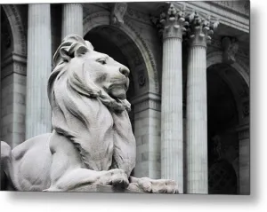 New York Lion - Metal Print