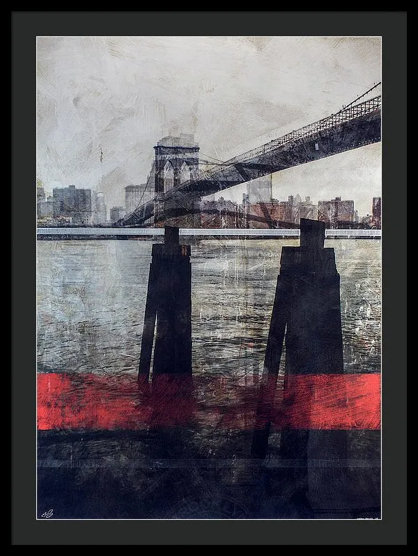 New York Pier - Framed Print
