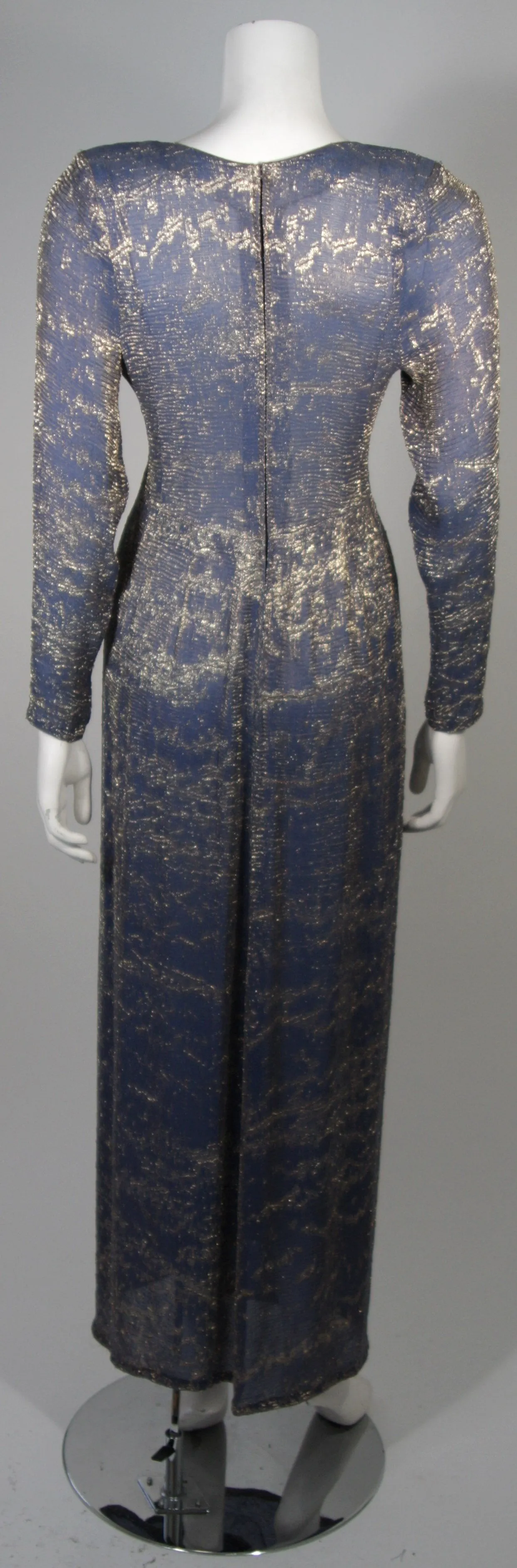 NOLAN MILLER Custom Gown, White Fox Wrap Size S