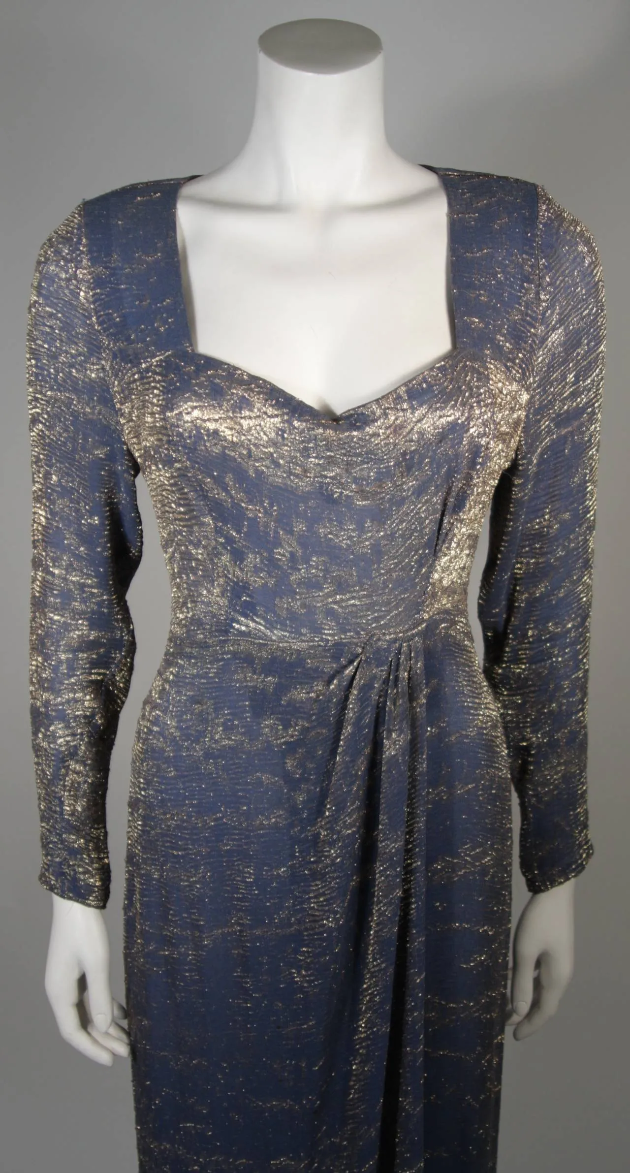 NOLAN MILLER Custom Gown, White Fox Wrap Size S